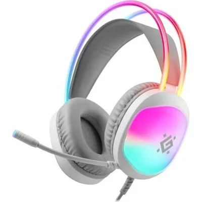 Defender Eclipse RGB kabellose USB Gaming Kopfhörer geschlossen weiß