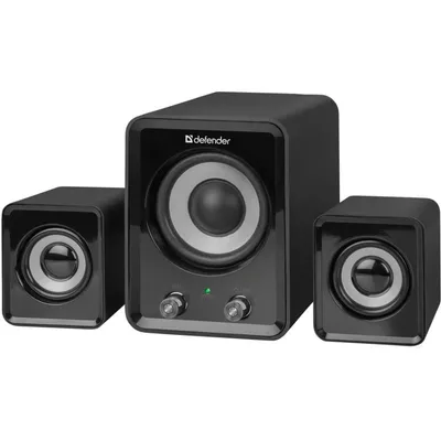 Lautsprecher Defender 2.1 Kabelgebunden 11W USB mit Subwoofer Bassregelung Schwarz
