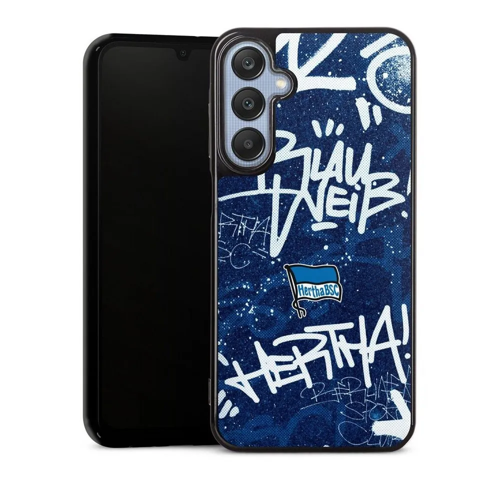 DeinDesign Handyhülle Hertha BSC Graffiti Offizielles Lizenzprodukt Street Graffiti, Samsung Galaxy A25 5G Silikon Hülle Bumper Case Handy Schutzhülle