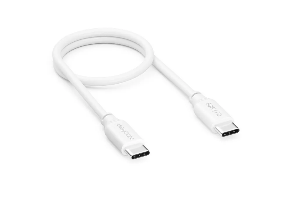 deleyCON 0,30m USB C Kabel Ladekabel PD3.0 60W Schnellladekabel USB-C zu USB-C USB-Kabel