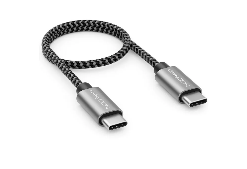 deleyCON deleyCON 0,30m USB C Kabel PD3.0 60W Schnellladekabel 30cm USB-C USB-Kabel