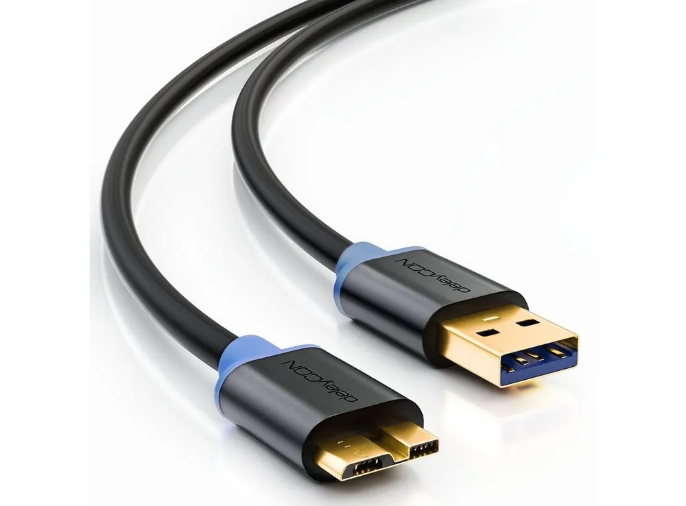 deleyCON deleyCON 1,5m Micro USB 3.0 Datenkabel USB A-Stecker zu Micro USB-Kabel