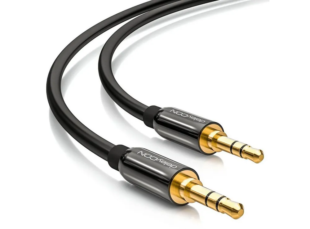 deleyCON deleyCON 10m Klinkenkabel 3,5mm AUX Kabel Stereo Audio Kabel 2x Audio-Kabel