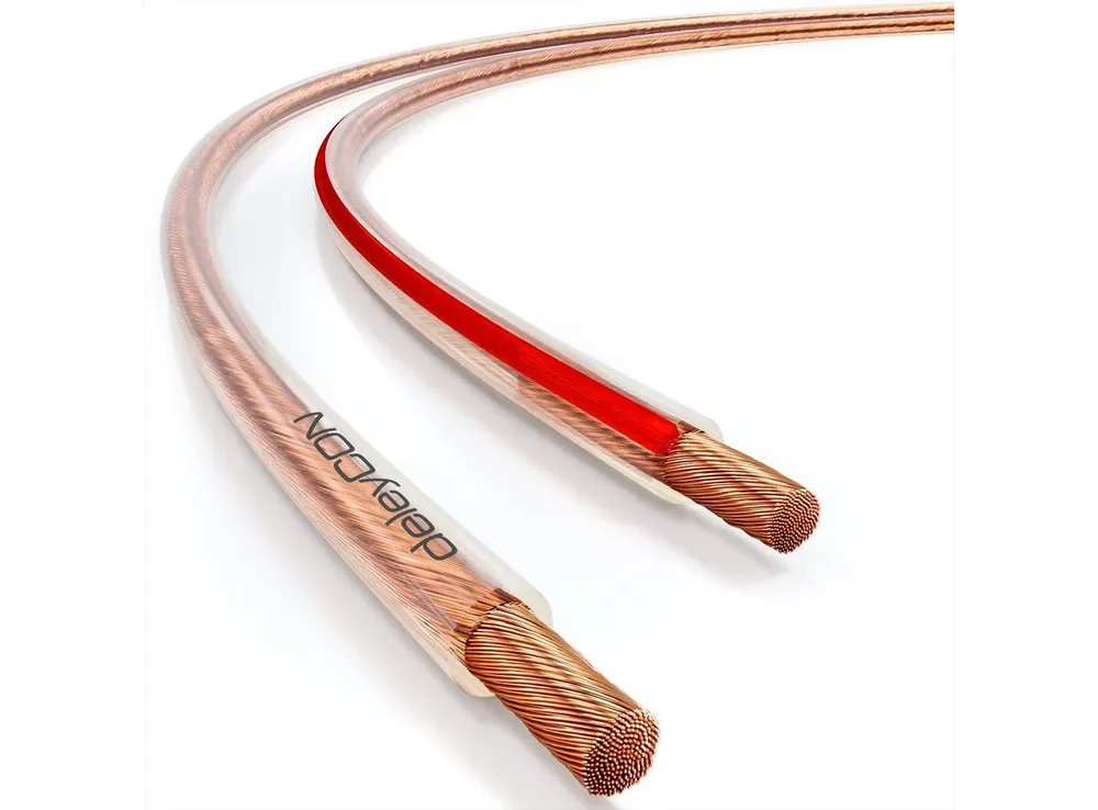 deleyCON deleyCON 10m Lautsprecherkabel 2x 2,5 mm² reines Kupfer OFC Speaker Audio-Kabel