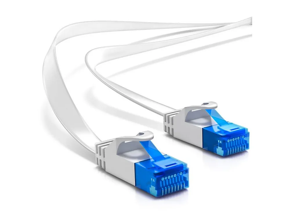 deleyCON deleyCON 15m CAT6 flaches Patchkabel Flachkabel Netzwerkkabel LAN LAN-Kabel