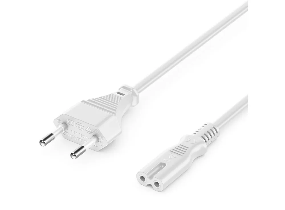 deleyCON deleyCON 1m Netzkabel Stromkabel Eurostecker - C7 Buchse Stromkabel