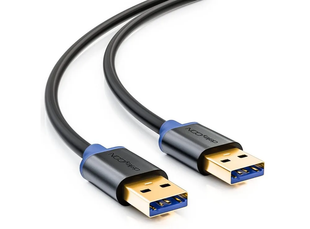 deleyCON deleyCON 1m USB 3.0 Datenkabel 5Gbit/s USB A-Stecker zu USB A-Stecker USB-Kabel