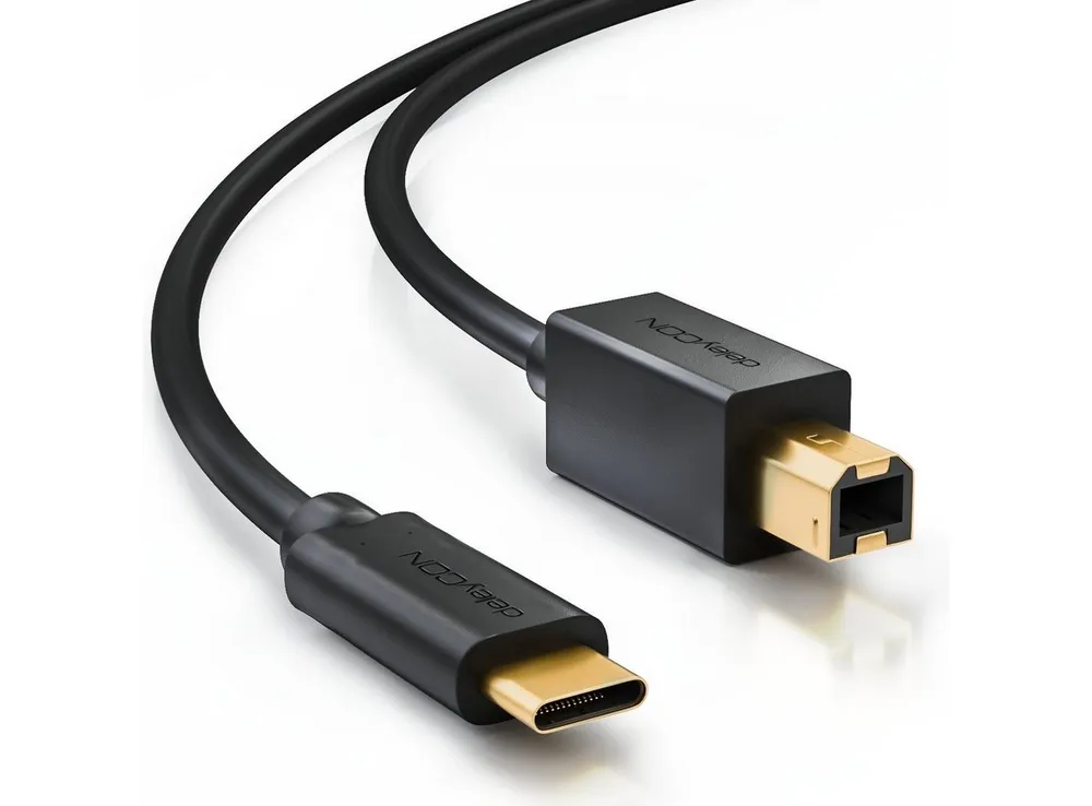 deleyCON deleyCON 1m USB C Kabel Datenkabel USB 2.0 USB-B zu USB-C Computer Tintenstrahldrucker