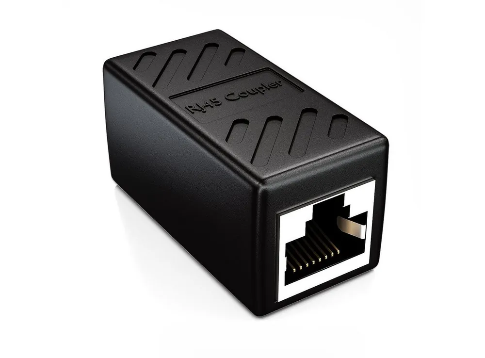 deleyCON deleyCON 1x CAT6 Patchkabel Koppler Modular Geschirmt 2x RJ45 Buchse Netzwerk-Adapter