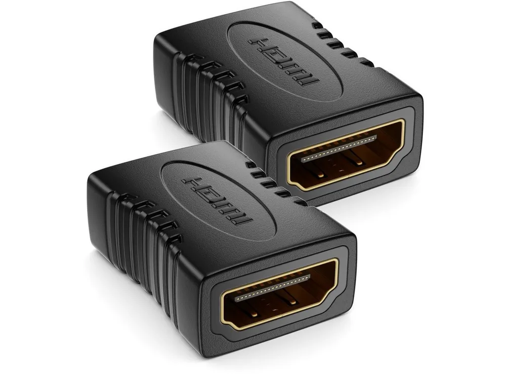 deleyCON deleyCON 2 HDMI Adapter Kupplung Verbinder Typ A 4K Ultra HD UHD 3D HDMI-Kabel