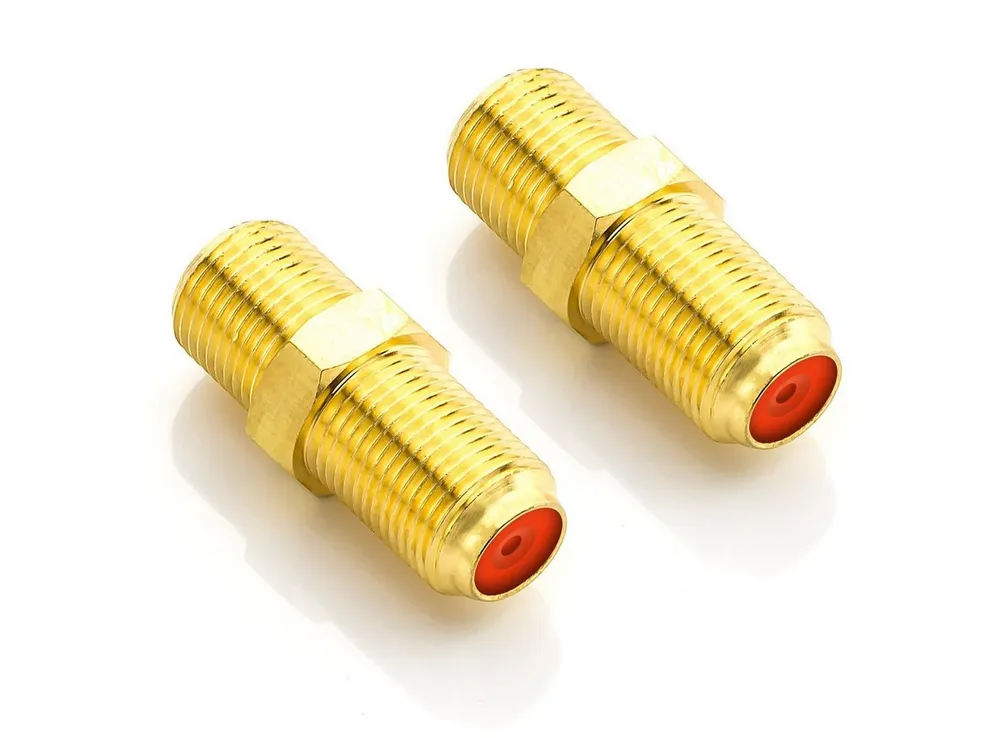 deleyCON deleyCON 2 SAT Adapter Verbinder Koaxialkabel verlängern 2x F-Buchse SAT-Kabel