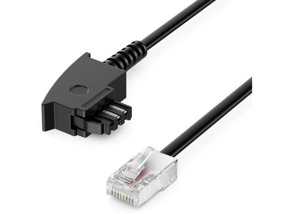 deleyCON deleyCON 20m TAE Anschlusskabel Routerkabel TAE-F auf RJ45 Stecker LAN-Kabel