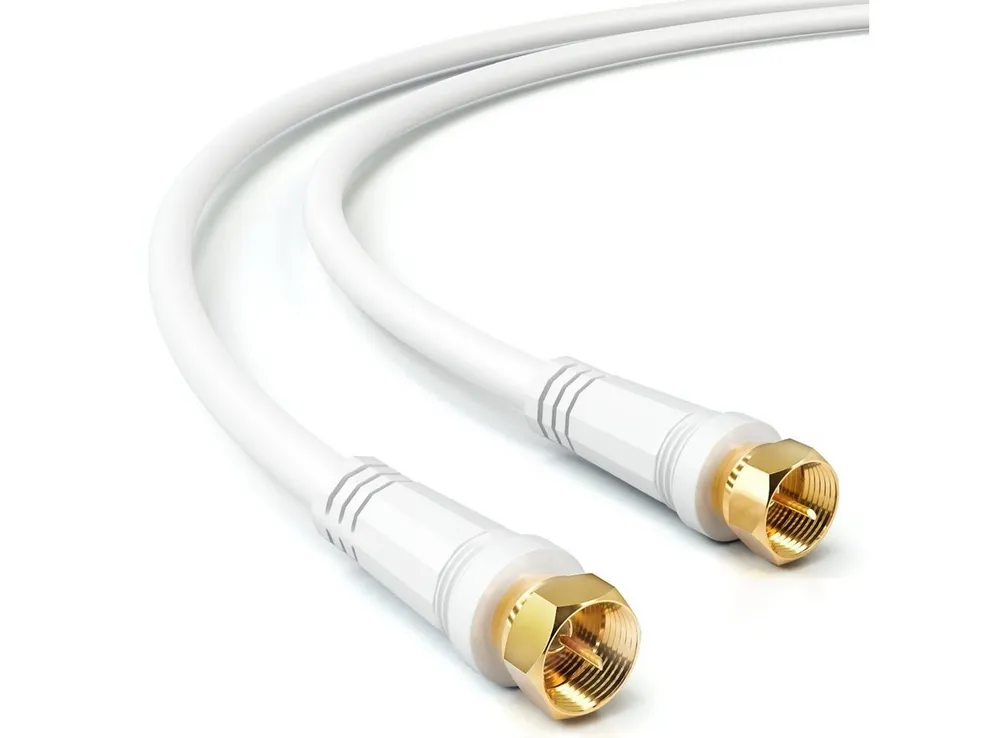 deleyCON deleyCON 2m SAT TV Antennenkabel Koaxial Kabel HDTV 4-fach Schirmung SAT-Kabel