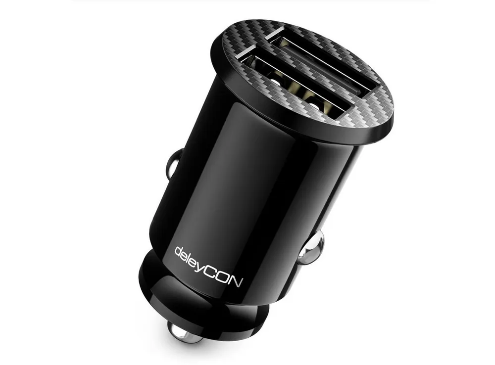deleyCON deleyCON 4,8A USB Ladegerät Zigarettenanzünder Schnellladung 2-Port Stromadapter