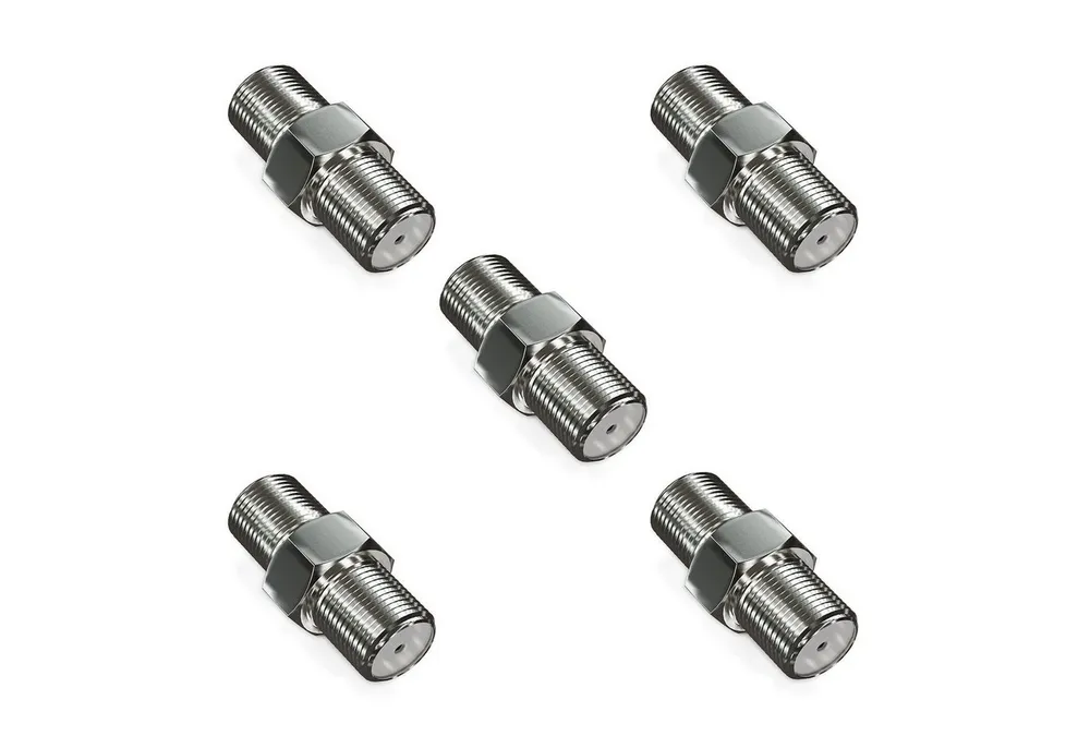 deleyCON deleyCON 5x SAT Adapter Verbinder Koaxialkabel verlängern 2x F-Buchse SAT-Kabel