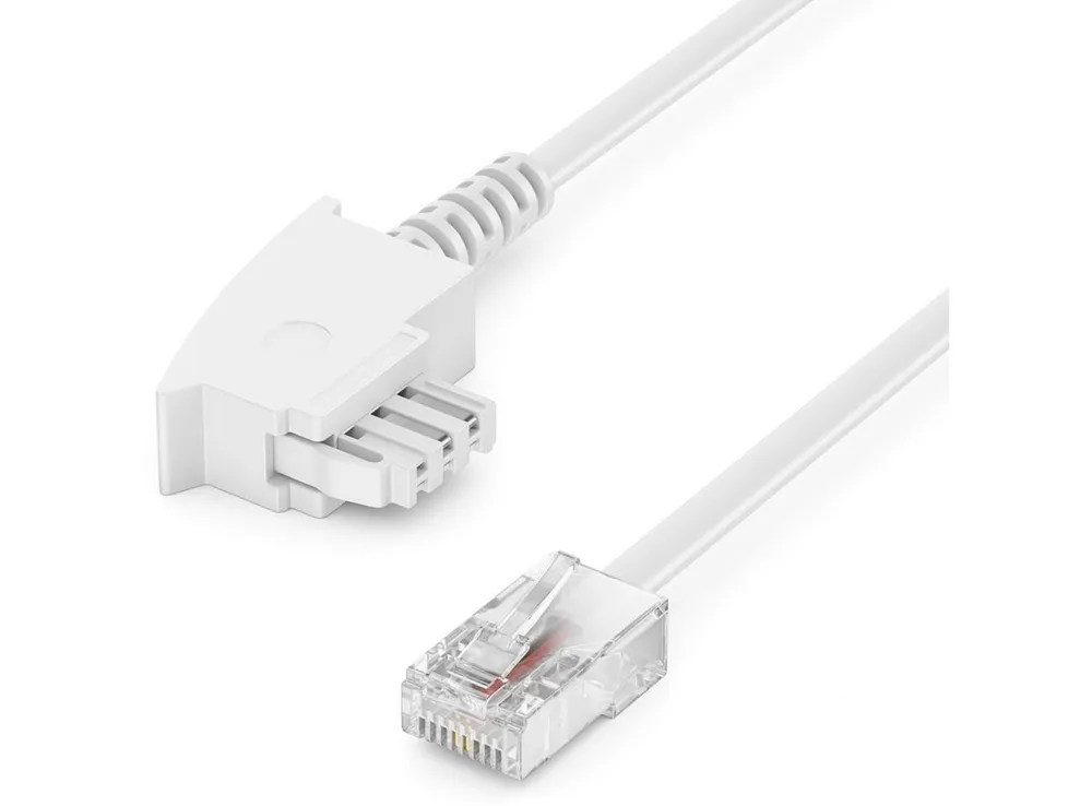 deleyCON deleyCON 6m TAE Anschlusskabel Routerkabel TAE-F auf RJ45 Stecker DSL LAN-Kabel