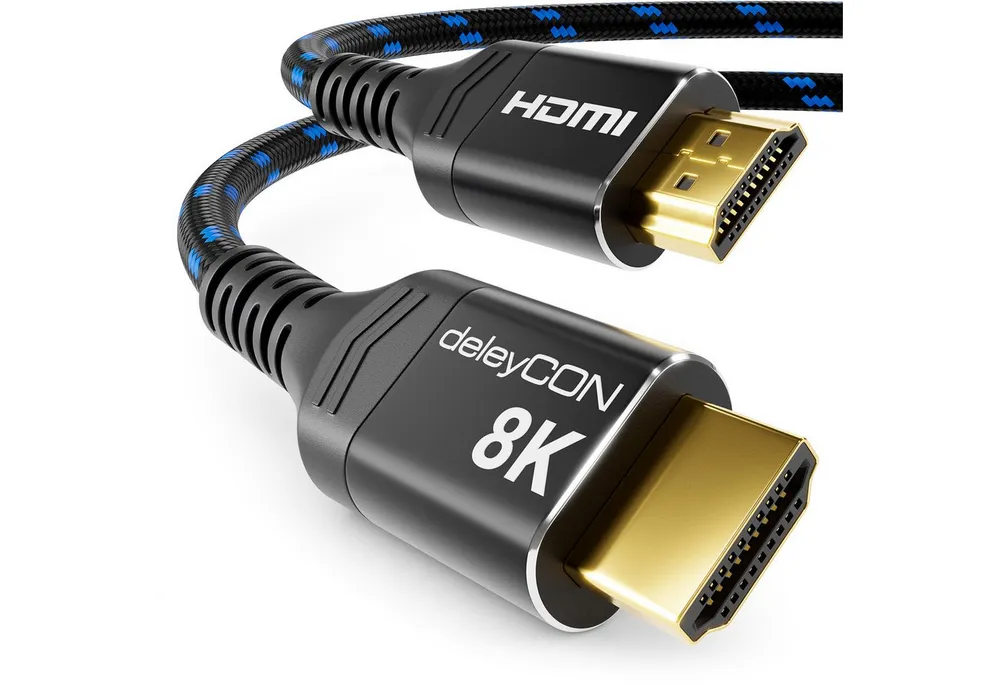 deleyCON deleyCON 7,5m 8K HDMI 2.1 Kabel UHD 2160p 8K@60Hz 4K@120Hz ARC CEC HDMI-Kabel