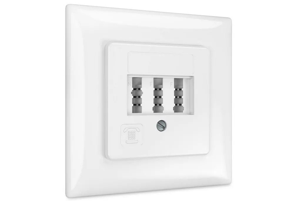 deleyCON deleyCON TAE NF/F Unterputzdose (2x Anschluss +1x NS) für Netzwerk-Adapter