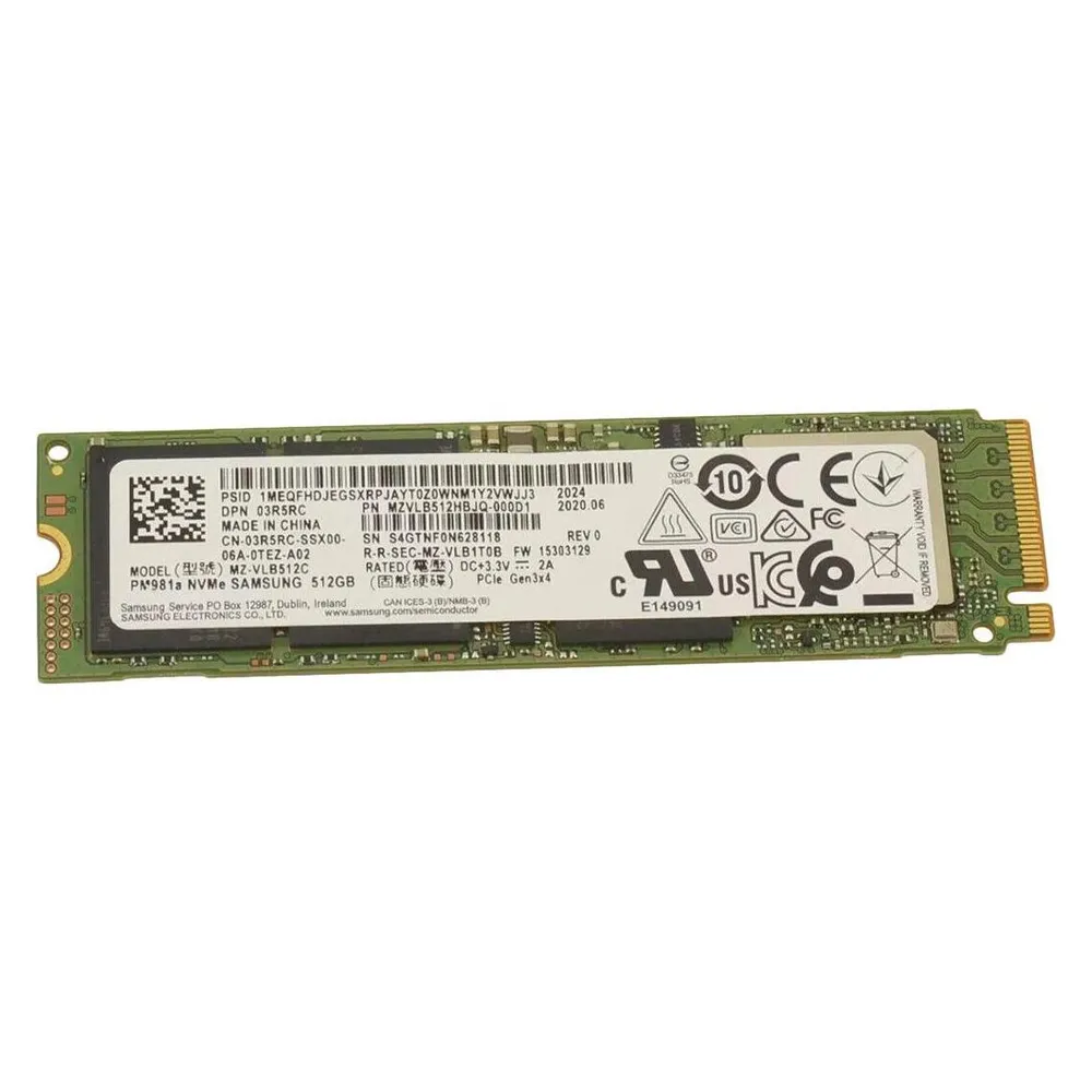Dell 512GB, SSD, PCIe-34, M.2 (512 GB, M.2 2280)
