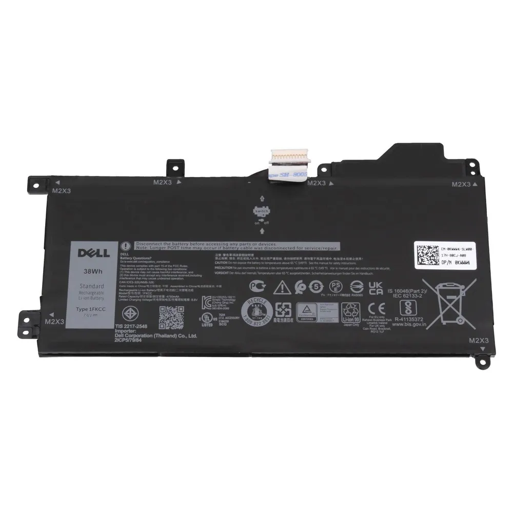 Dell Battery, 38WHR, 2 Cell (2 Zellen, 5000 mAh)