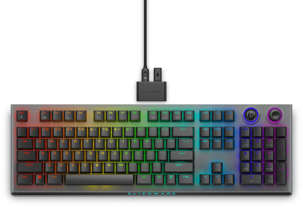 Dell Alienware Tri-Mode AW920K | aw920k-g-ww | Tastatur - AlienFX Per-Key RGB / 16,8 Millionen Farben