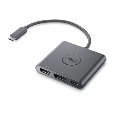 Adapter Dell USB-C zu HDMI DisplayPort Power Delivery Schwarz
