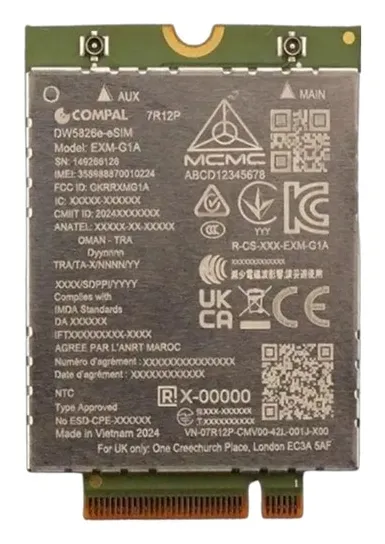 Dell Wireless DW5826E | dell-9wcv5 | Drahtloses Mobilfunkmodem