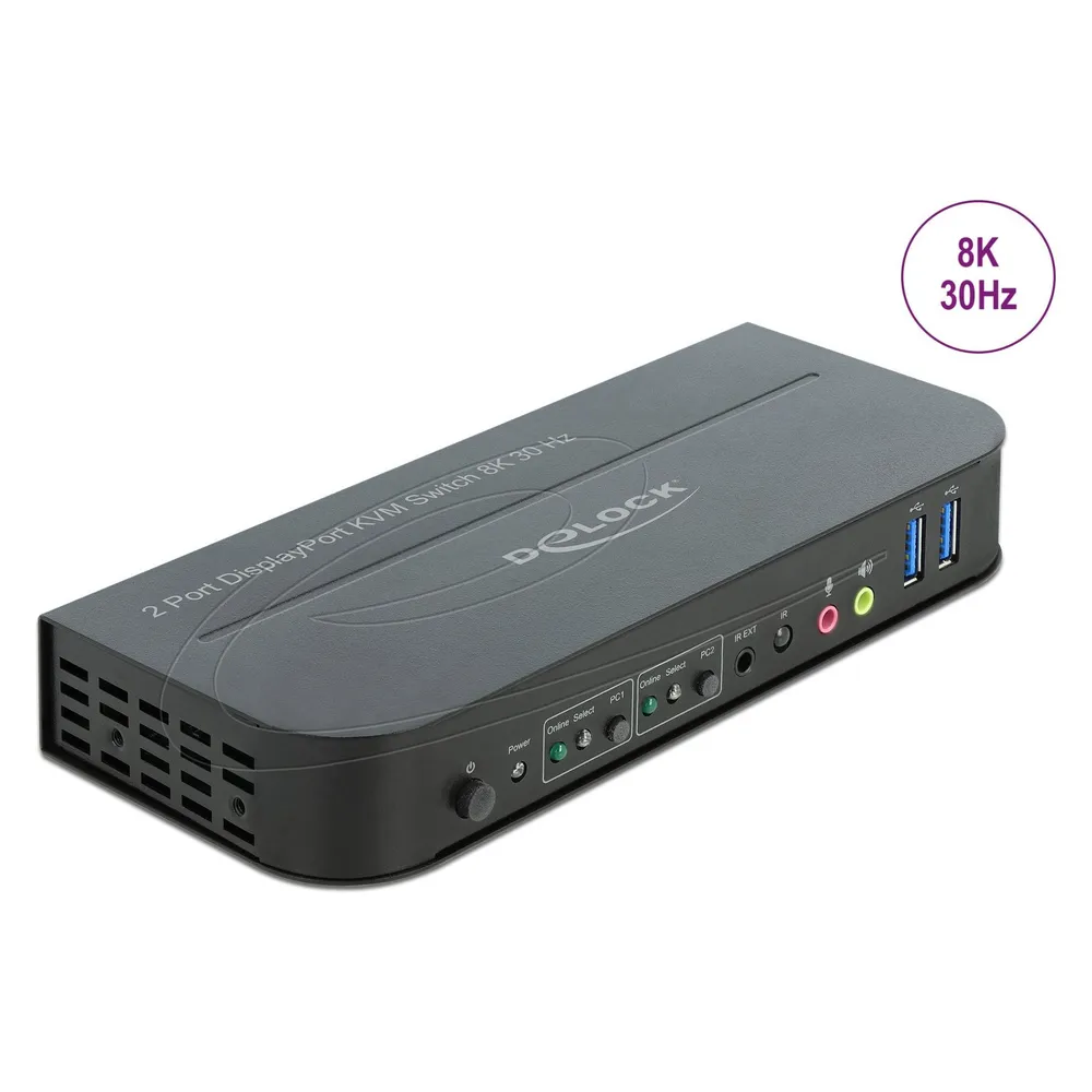 DeLOCK 11482 Tastatur/Video/Maus (KVM)-Switch Schwarz