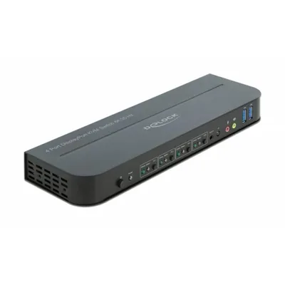 KVM-Switch Delock DisplayPort 1.4 8K 30Hz USB 3.0 Audio