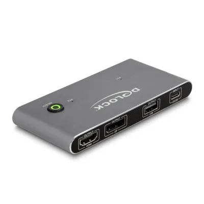 KVM-Switch DeLock 11485 USB-C DP Alt Mode MST HDMI DisplayPort 8K USB 2.0
