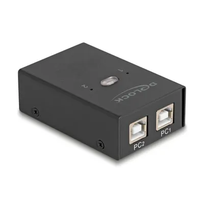 USB-Switch DeLock 11505 2 PC zu 4 USB 2.0 Peripheriegeräte Metall