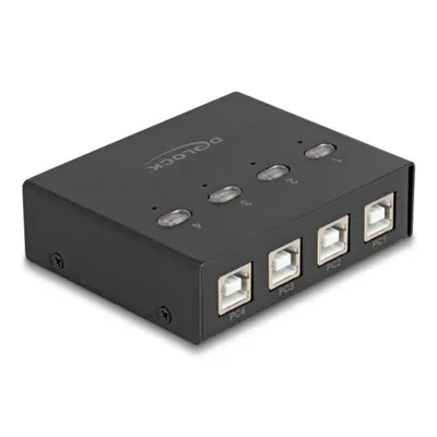 USB-Switch DeLock 11507 8 Ports USB 2.0 Schwarz Kompakt Kunststoffgehäuse