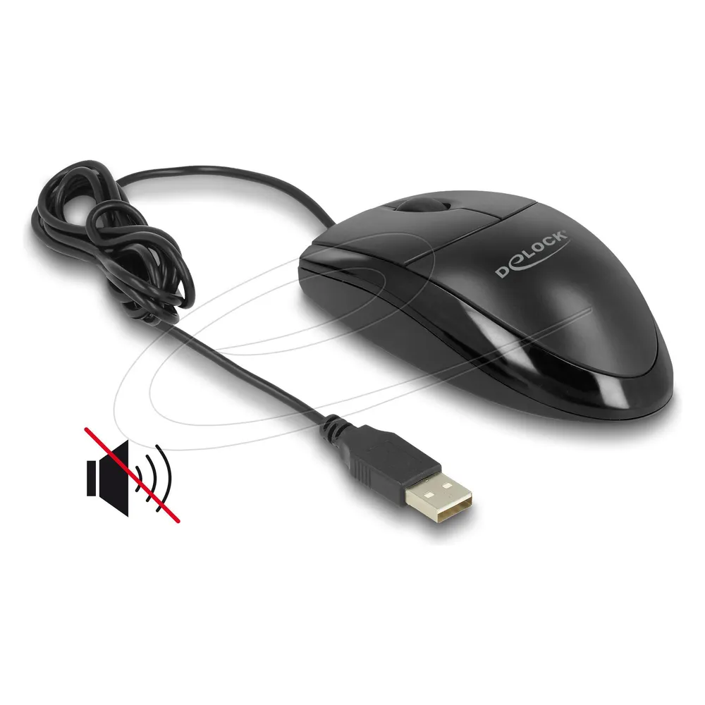 Delock Optische USB Desktop Maus Lautlos