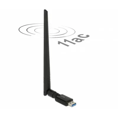 Tarjeta de Red Delock 12535 USB 3.2 Gen 1 Wi-Fi 5 Dual Band Schwarz