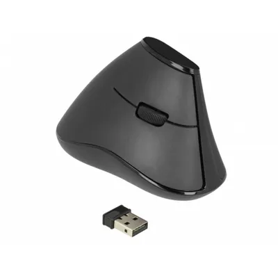 Ratón Delock 12622 RF Wireless 1000DPI Schwarz Vertikal Rechtshänder Ergonomisch