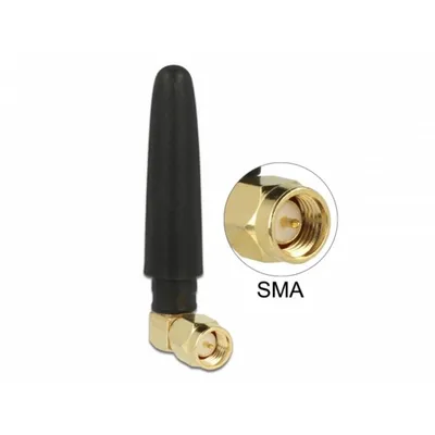 Antenne Delock omnidirektional 2 dBi 2,4 GHz SMA Stecker 90° flexibel