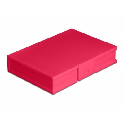 Funda Delock 3.5 rot Schutzbox Festplatte extern Kunststoff