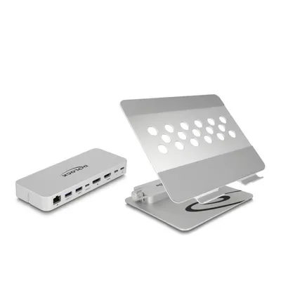 Notebook- und Tablet-Ständer DeLock 18442 Aluminium 15.6 Zoll 4K Docking HDR USB-C