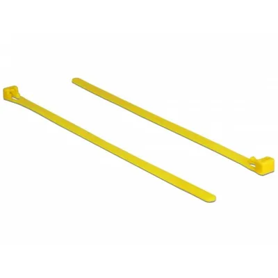 Wiederverwendbare Kabelbinder DeLOCK 18759 Nylon Gelb 200 mm 100 Stück