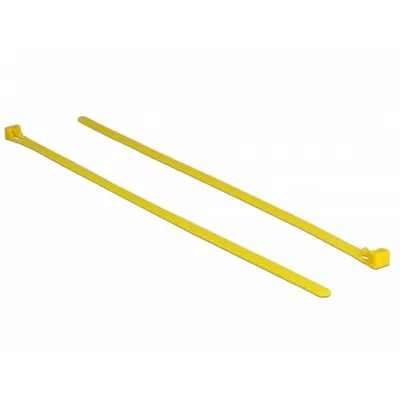 Wiederverwendbare Kabelbinder DeLOCK 18761 Nylon Gelb 300 mm 100 Stück