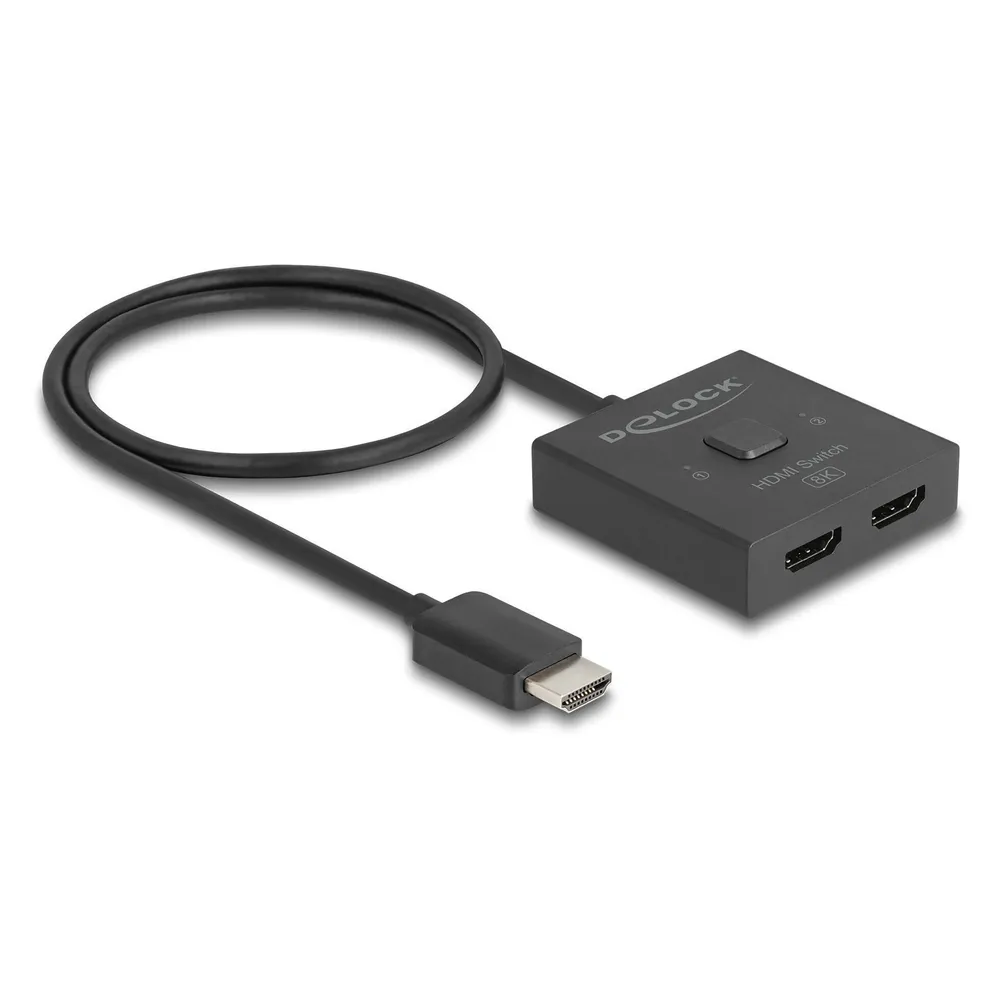 Video-Switch DeLock 18901 HDMI 8K bidirektional 3 Ports HDR Schwarz