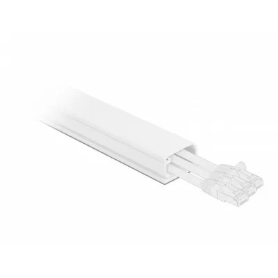 Kabelkanal Delock 35 x 20 mm 1 m Weiss PVC Klebeband