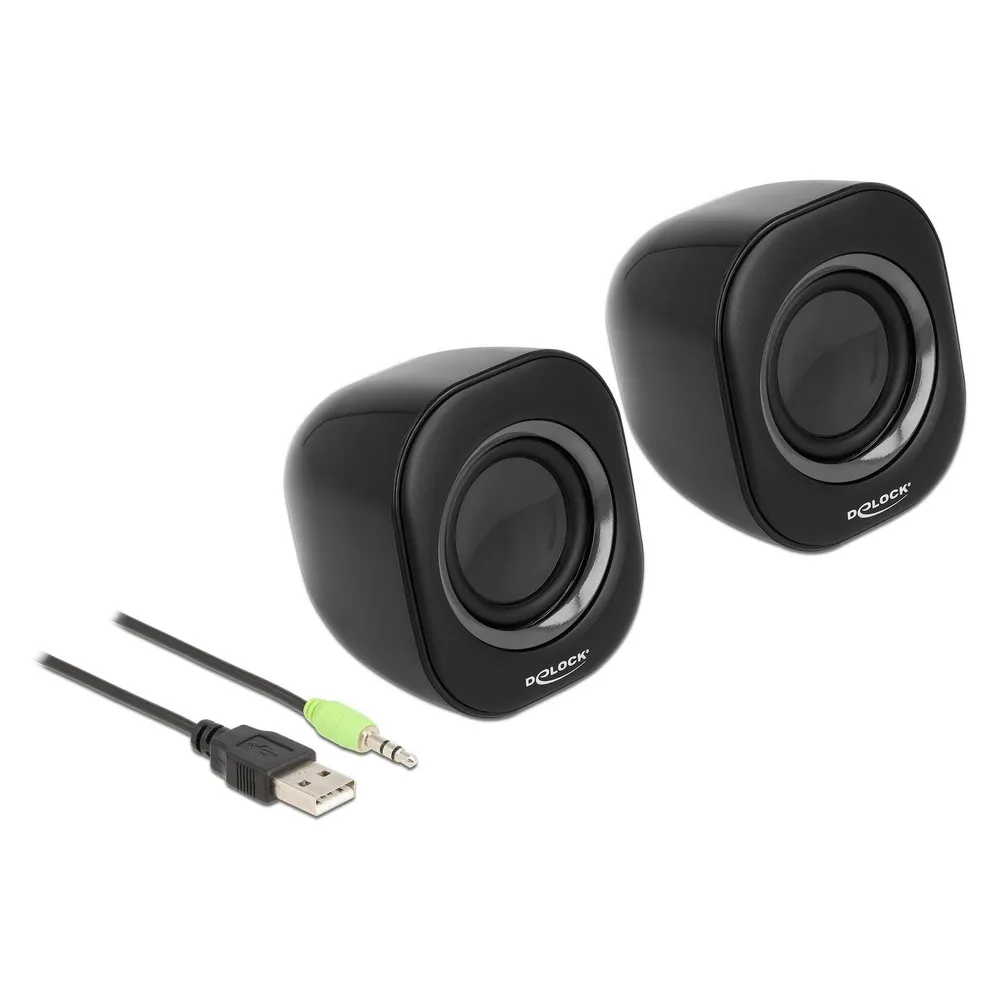 Altavoces Delock Stereo Kabelgebunden USB 2W mit Lautstärkeregler