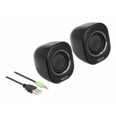 Altavoces Delock Stereo Kabelgebunden USB 2W mit Lautstärkeregler