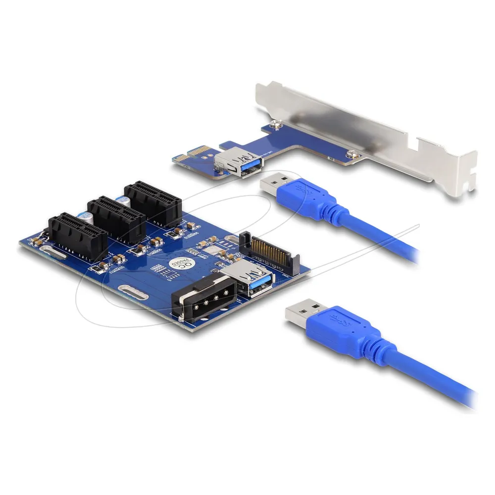 PCIe Riserkarte DeLock 41442 x1 zu 3x PCIe x1