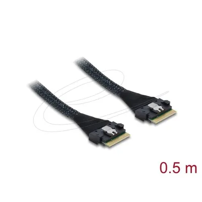 Kabel SAS Delock 82303 0,5 m Slim SAS SFF-8654 8i zu Slim SAS SFF-8654 8i