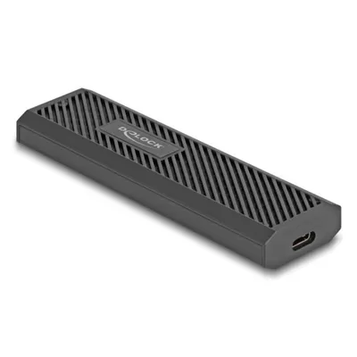 SSD-Gehäuse DeLock 42031 M.2 Aluminium Kunststoff Schwarz USB-C NVMe SATA