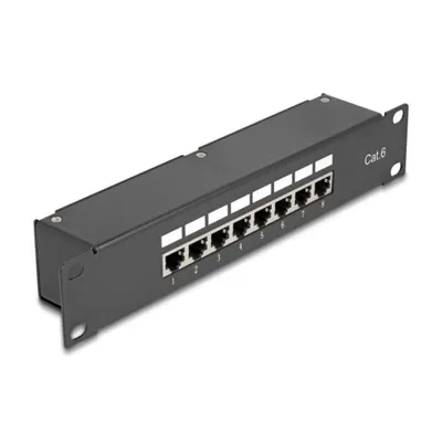 Patchpanel DeLock 43304 RJ45 Cat6 16 Ports 1U Schwarz 44mm Rackmontage