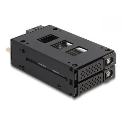 Wechselrahmen Delock 2x 2.5 U.2 NVMe SSD Metall Schloss LED