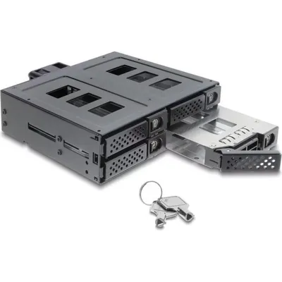 Festplattenwechselrahmen Delock 47141 4-bay SATA/SAS Hot-swap 2,5 Zoll